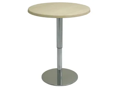 SLIM-40-INOX-TEL - Height-adjustable round stainless steel table _ Vela Arredamenti